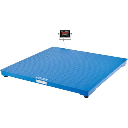 Global Industrial NTEP Pallet Scale With LED Indicator, 5ftx5ft, 10,000 lb x 2 lb 412557